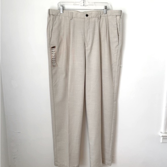 Haggar Work to Weekend No Iron Linen Pants 40x32 - Picture 1 of 10